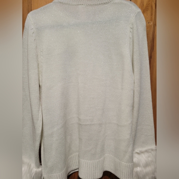 Let It Snow Sweater with Faux Fur Cuffs - Picture 8 of 14